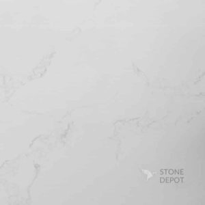 Marble-like white quartz countertop