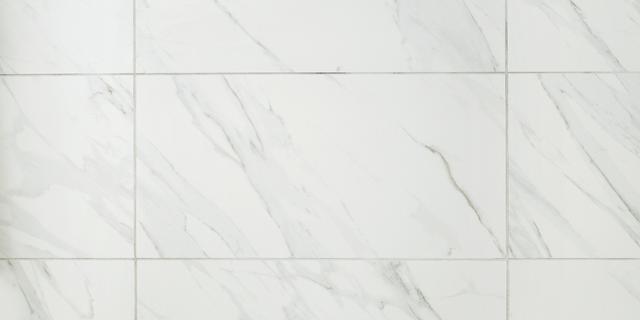 White marble tiles for floors and walls