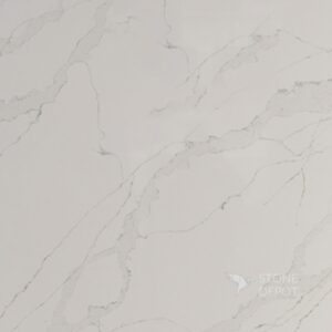 Marble-like white quartz countertop